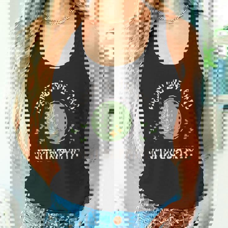 平和 愛と自然療法 ウェルネスとナチュラルヒーリング タンクトップ