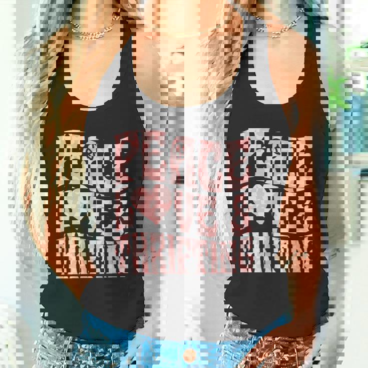 平和の愛と倹約心と平和のシンボル。 タンクトップ