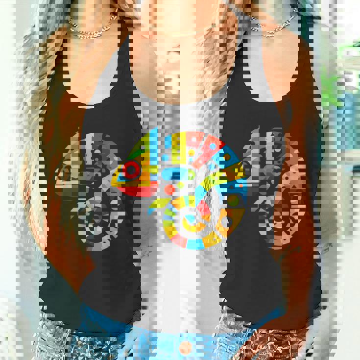 幾何学的ミニマリズム イラスト カメレオン 爬虫類 タンクトップ