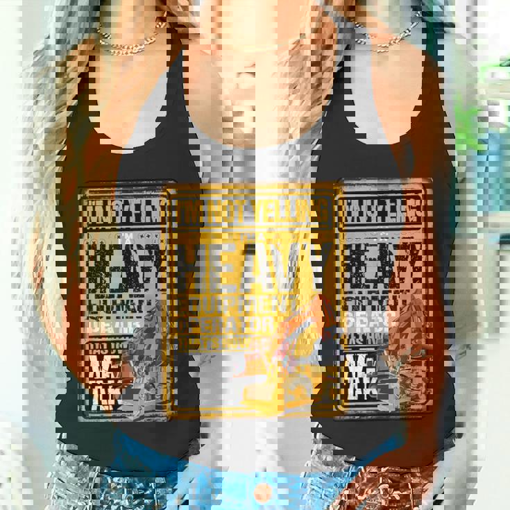 怒鳴らないよ俺は重機オペレーター建設業だ タンクトップ