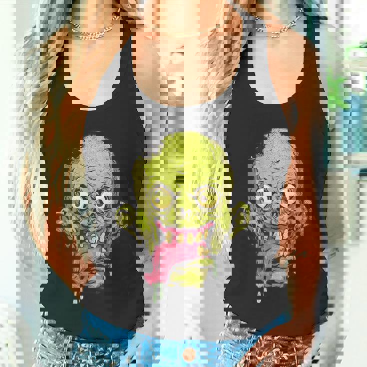 怖いゾンビtシャツハロウィンボーイズキッズフェイスゾンビ タンクトップ