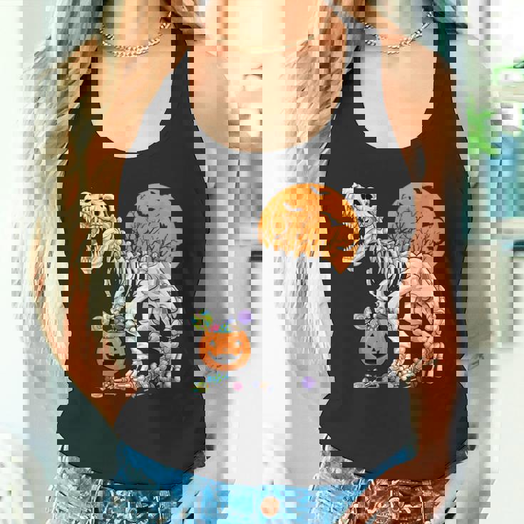 恐竜 T-Rex スケルトン 古代 科医 恐竜 怖い ハロウィン タンクトップ