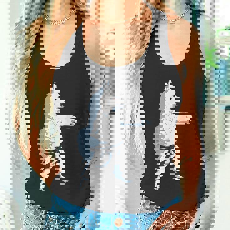 愉快な空手犬 日本のスピッツ タンクトップ