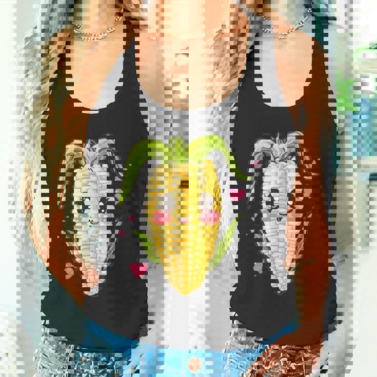 愛らしいかわいいコーンのハート付き。 タンクトップ