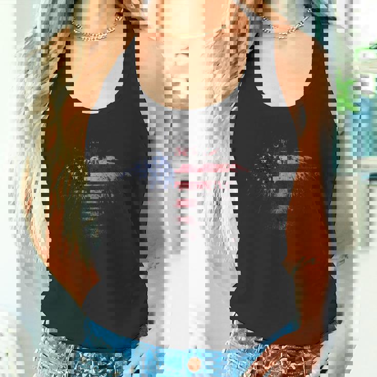 愛国的なアメリカンイーグルフラッグ タンクトップ