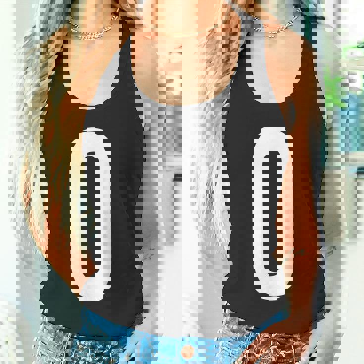 数字 0 数字ゼロ桁アルファベット タンクトップ