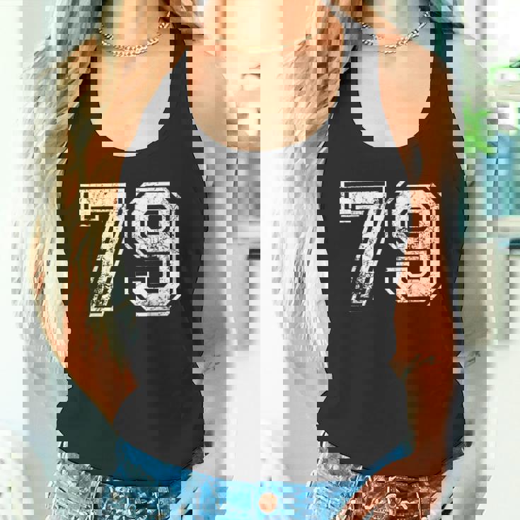 数字 79 ヴィンテージ 1979 誕生日 ヴィンテージ風 タンクトップ