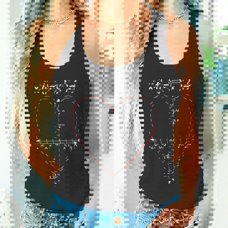 数学 ハート グラフ 方程式 愛 科学 オタク 数学 バレンタイン タンクトップ