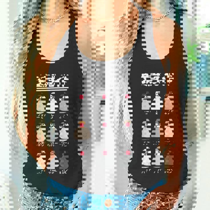 文鳥ガイド 文鳥好き 文鳥の飼い主 文鳥 桜文鳥 文鳥の一覧 白文鳥 頬黒文鳥 シナモン文鳥 文鳥の種類 文鳥 タンクトップ