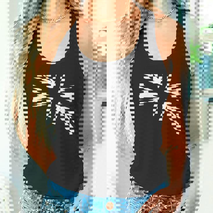 旗愛好家のためのユニオンジャックのホワイトデザイン。 タンクトップ