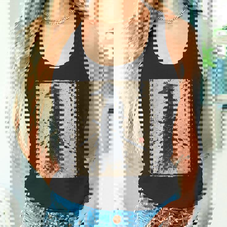 日本 武士 武士 戦闘機 浮世 墨絵 侍 タンクトップ