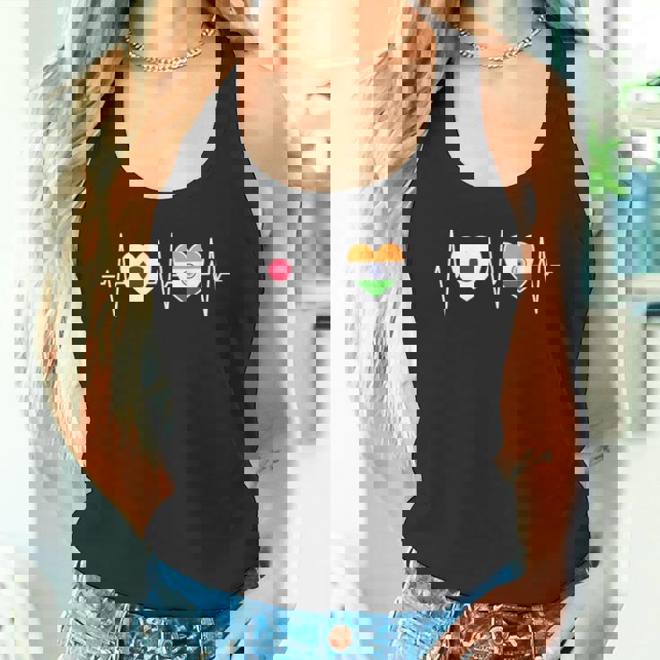 日本とインド インドの国旗 国旗 タンクトップ