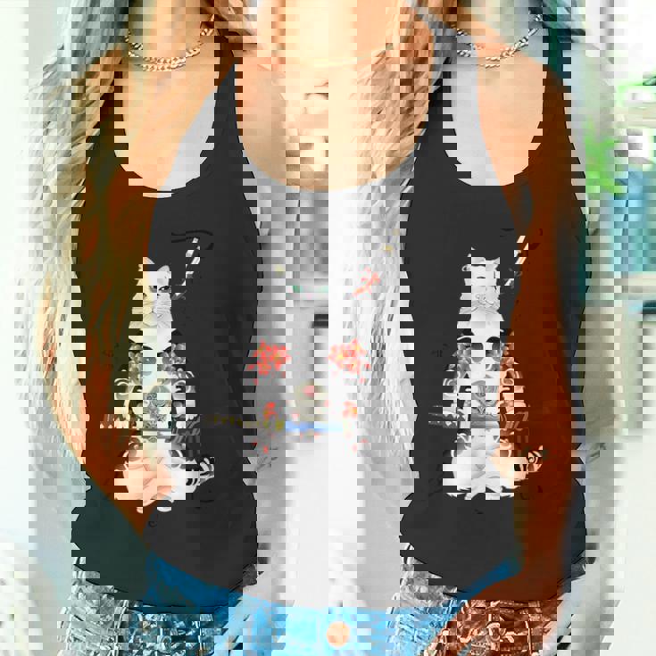 日本の侍猫刀忍者 ヤクザタトゥー タンクトップ