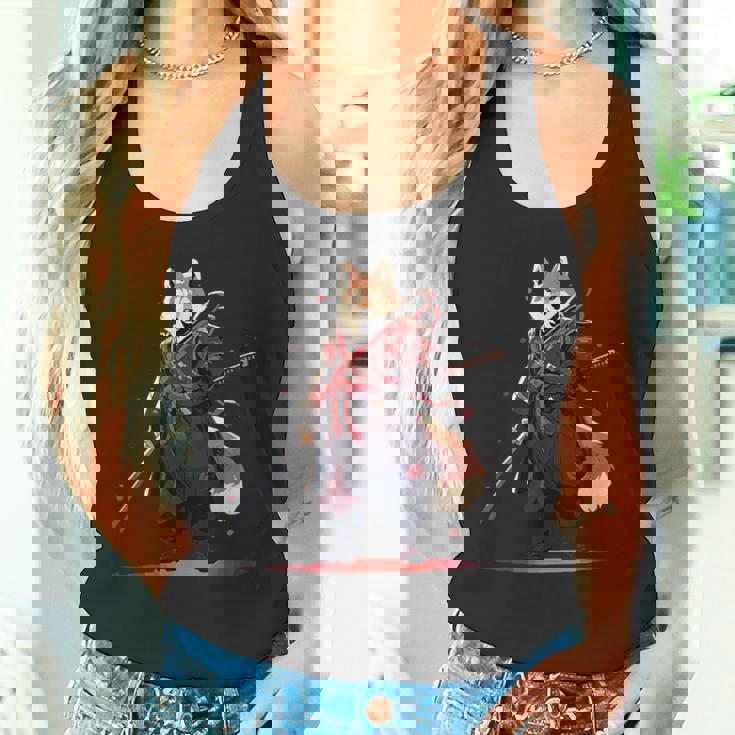 日本の柴犬浮世絵 アニメ 刀 おもしろい 日本の芸術 タンクトップ