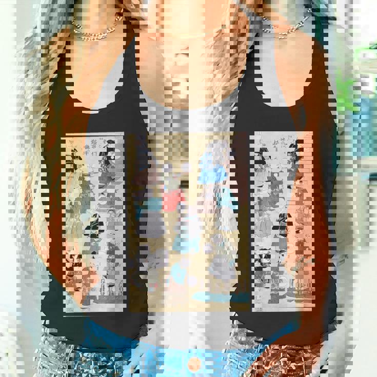 日本の猫 歌川国芳 流行猫の曲鞠 ヴィンテージ浮世絵 芸術の美的 日本の伝統美術 タンクトップ