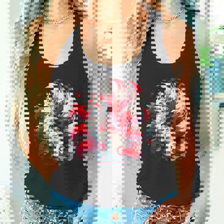 日本アニメ キツネ 九尾 タンクトップ