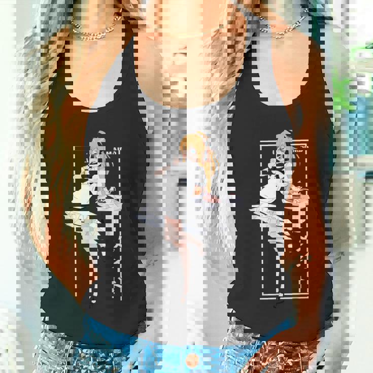 日本アニメメイド漢字オタク タンクトップ