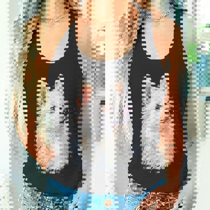 日本スピッツ 犬 グラフィック ペット イラスト 日本スピッツ タンクトップ