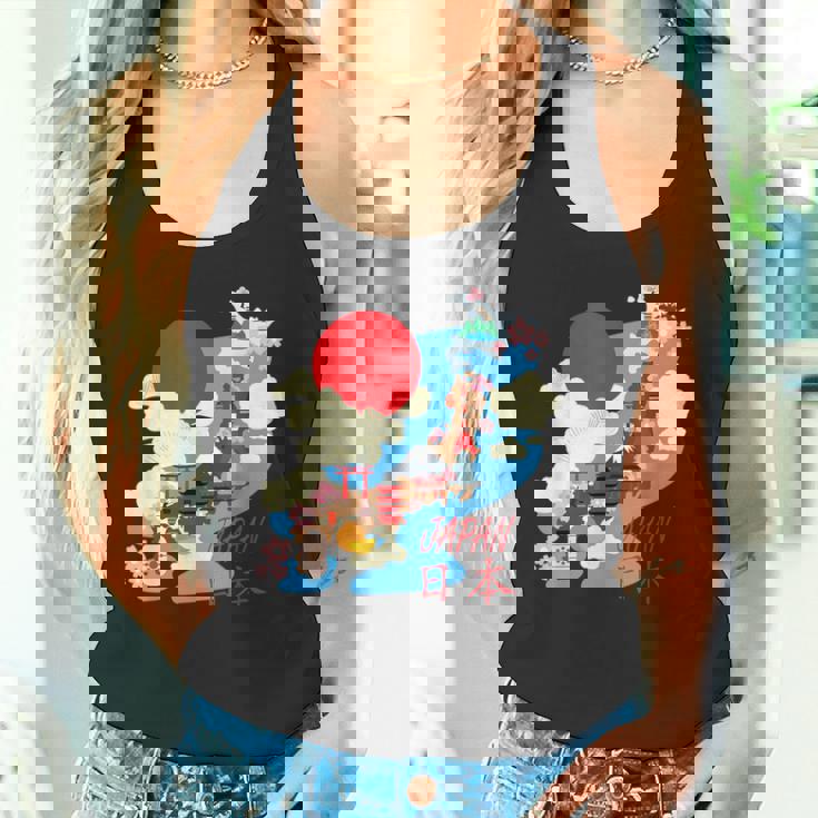 日本地図日本 涼しいのお土産 タンクトップ