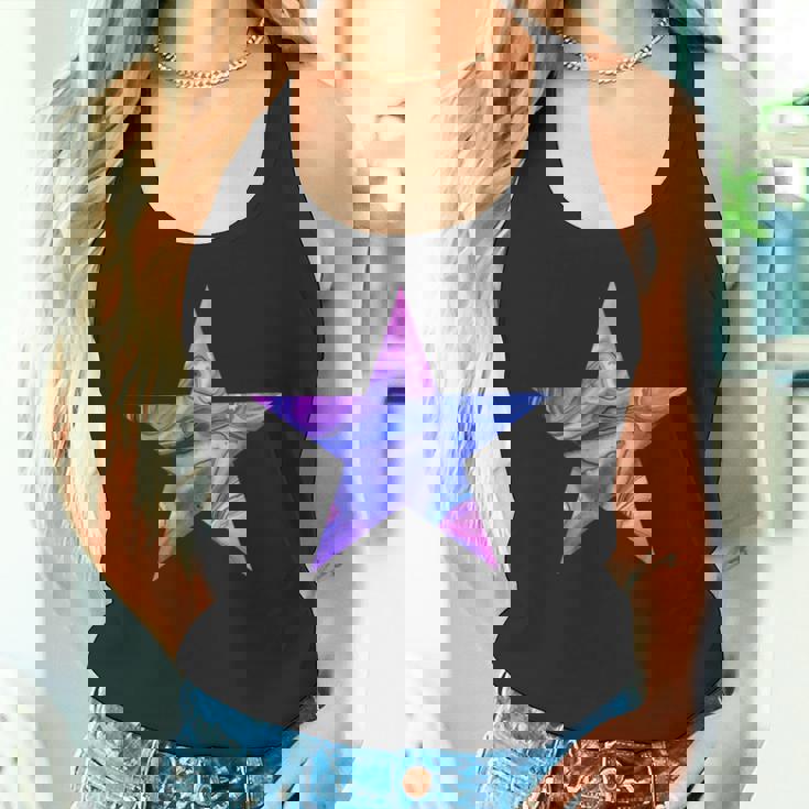 星 ピンク ブルー パープル タンクトップ