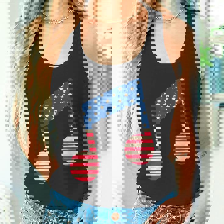 星条旗 アメリカ国旗 音符 タンクトップ