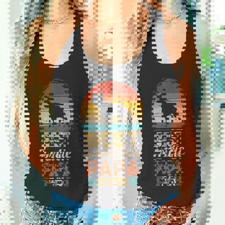 最高のフレンチ・パパ フレンチ・ブルドッグ タンクトップ