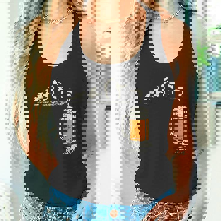 月曜日から金曜日のビールのおかしい仕事の週の飲むチームのギフトへの月曜日 タンクトップ