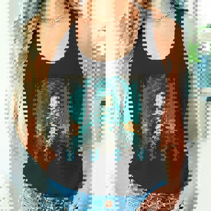 未来的なデザインを見せるサイバーパンクガール タンクトップ