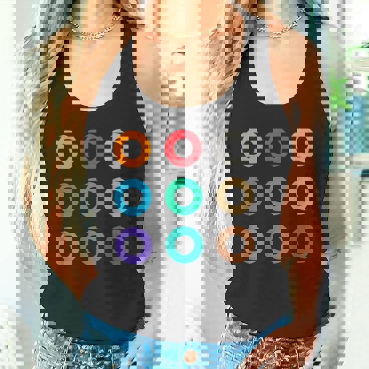 東京の地下鉄 カラー 色 マーク 丸【電車ファン】鉄道【変なtシャツ屋さん】メトロ 面白い ポップ タンクトップ