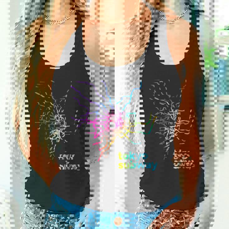 東京都メトロ地下鉄地図レトログルービー タンクトップ