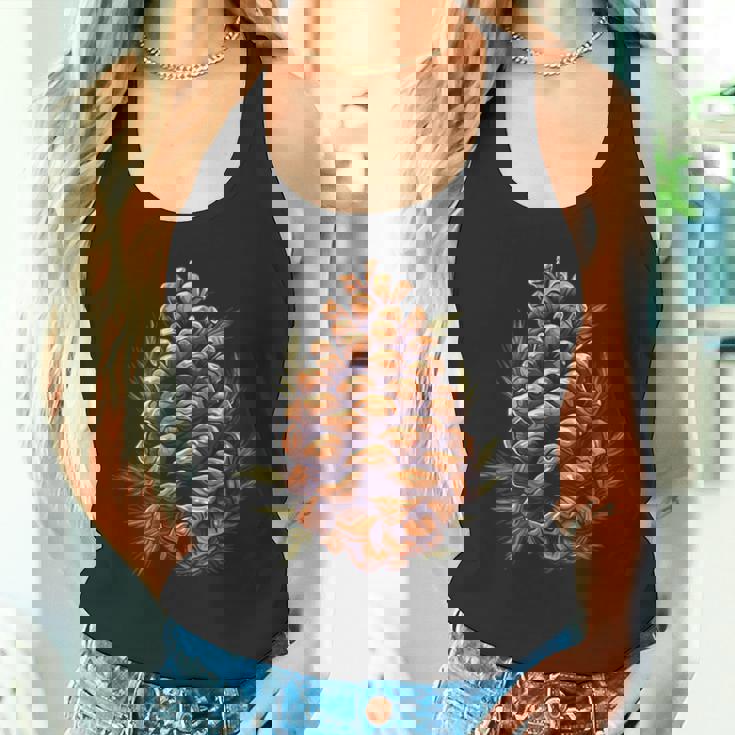 松ぼっくり好きのための涼しい秋の季節 タンクトップ