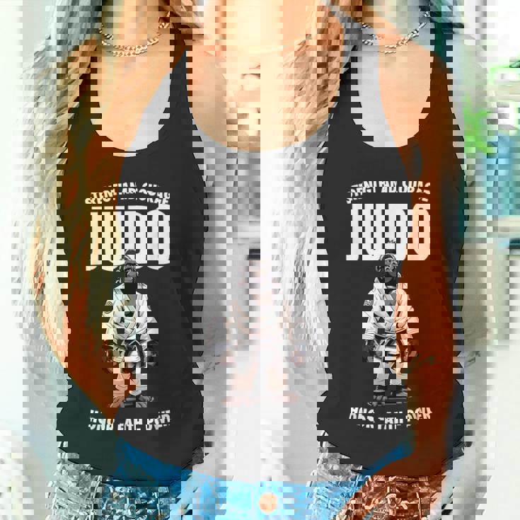 柔道ゴリラ かわいい日本の柔道家 タンクトップ