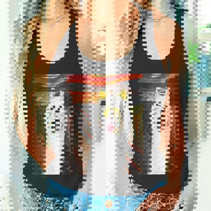 柴犬 面白いtシャツ 犬 ムンクの叫び かわいい メンズ 子供 おもしろ 服 グッズ ネタ わんこ イヌ タンクトップ