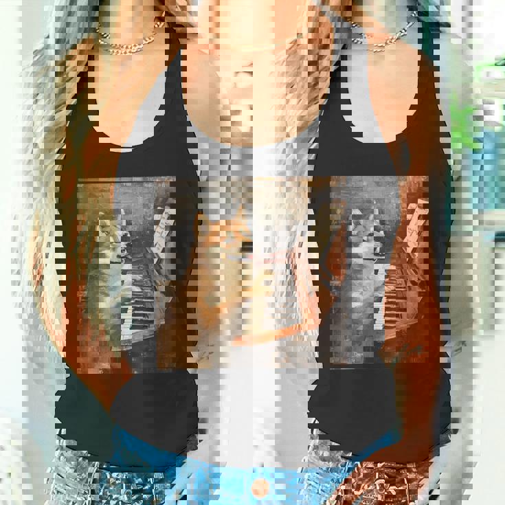 柴犬ピアノ犬 タンクトップ