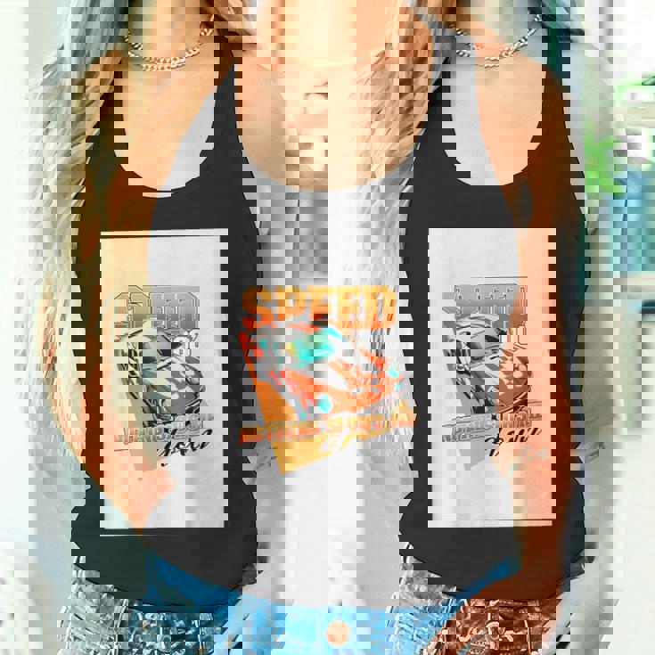 楽しいクールなレーシングカーイラスト タンクトップ