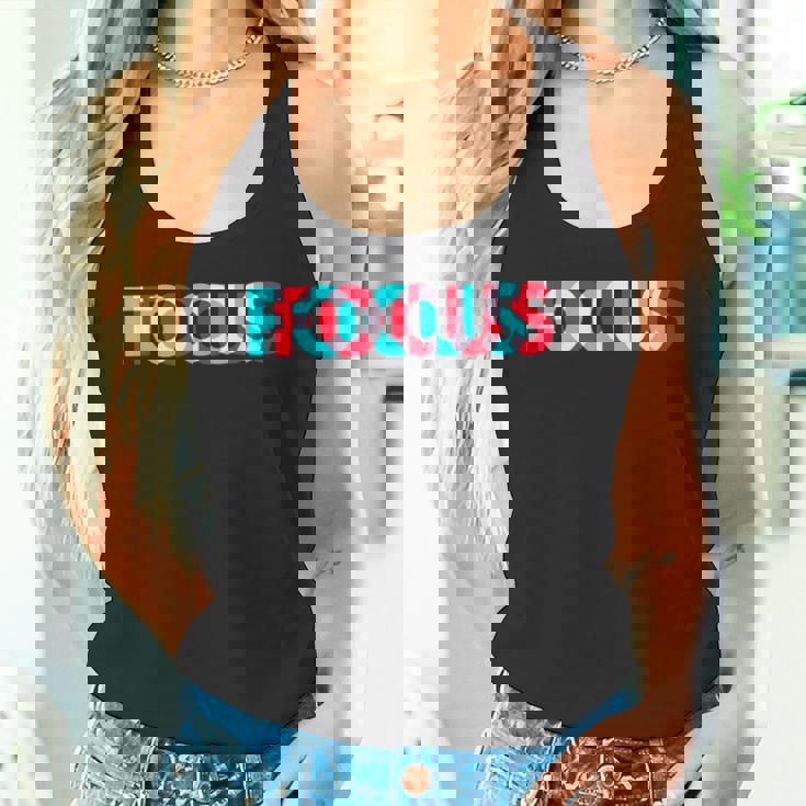 楽しいフォーカスデザイン 錯覚トリッピー タンクトップ