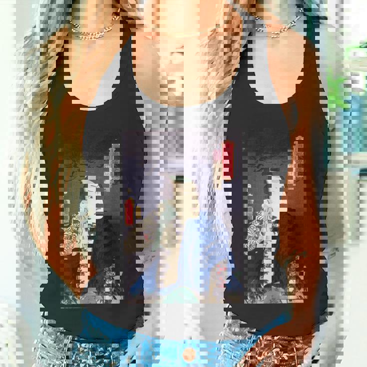 武士 歌舞伎 ヴィンテージ 日本の浮世絵 木版画 タンクトップ