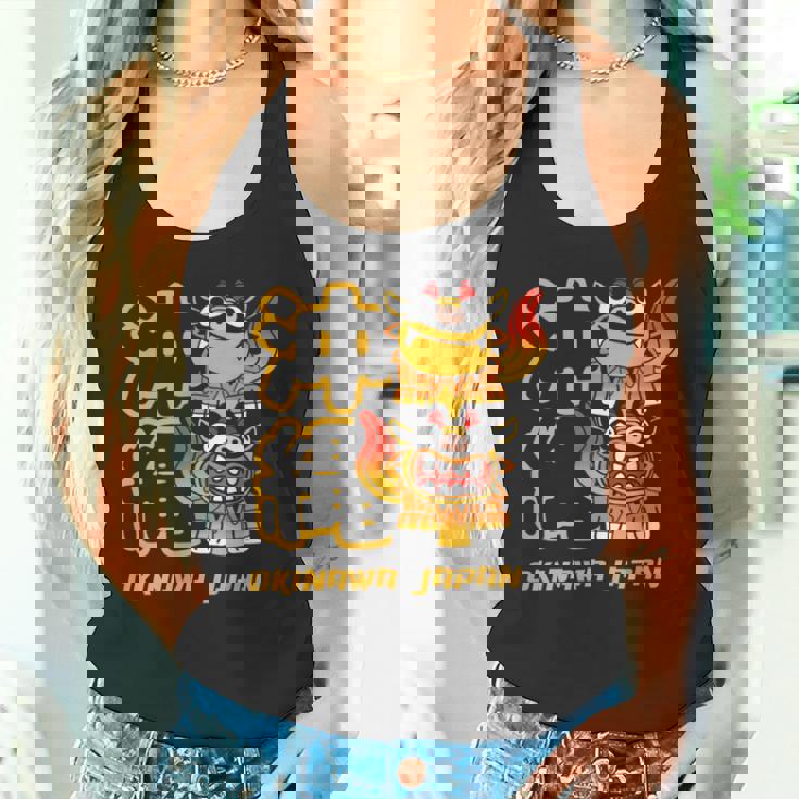 沖縄ジャパン シーサーガーディアンライオンズ 沖縄 日本語漢字 タンクトップ