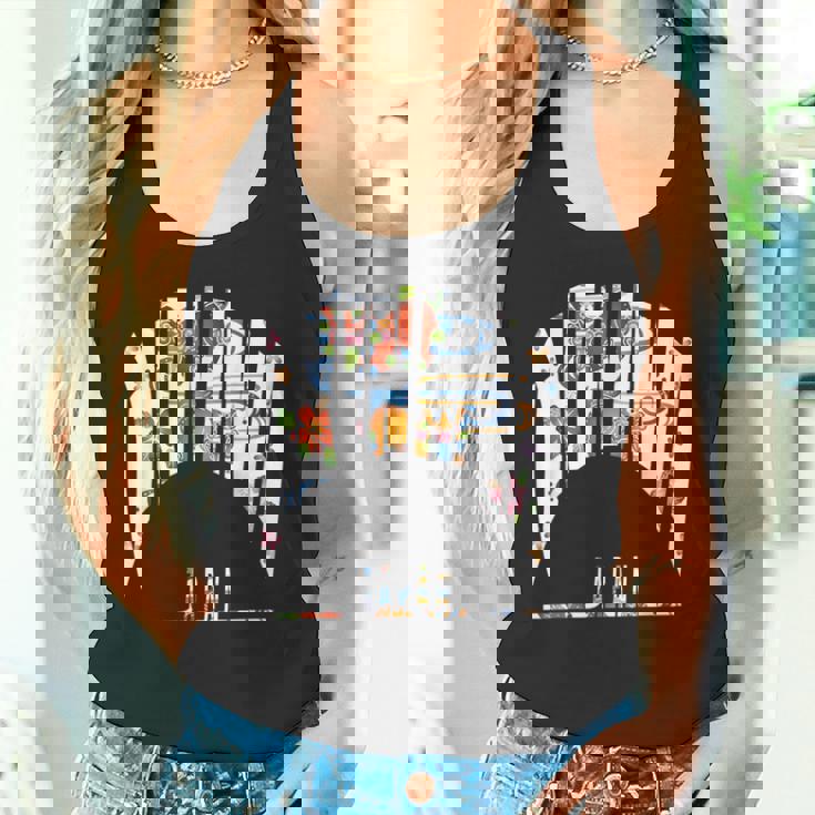 沖縄島ジャパン うちなちゅう 琉球 ビンガタ 沖縄紅型びんがた タンクトップ