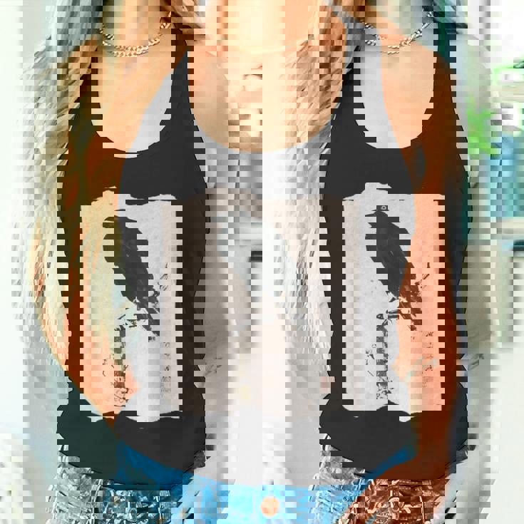 河鍋暁斎のカラス 浮世絵 日本画 日本文化 烏 タンクトップ