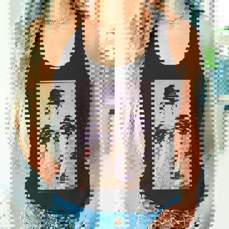 浮世絵 美人 ユーモア アート 絵 漢字 日本 タンクトップ