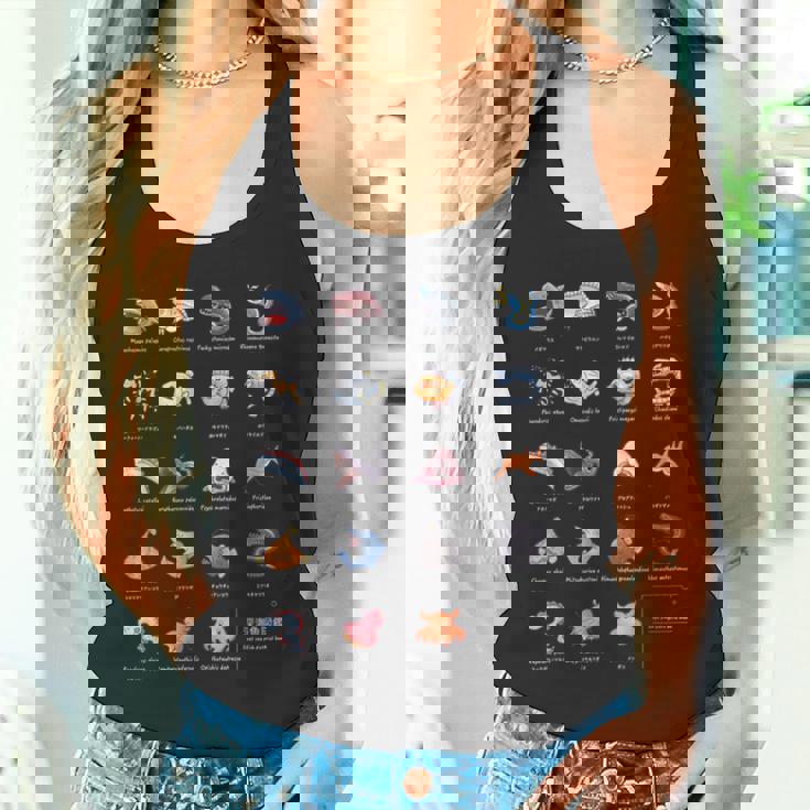 深海魚図鑑_文字白 タンクトップ