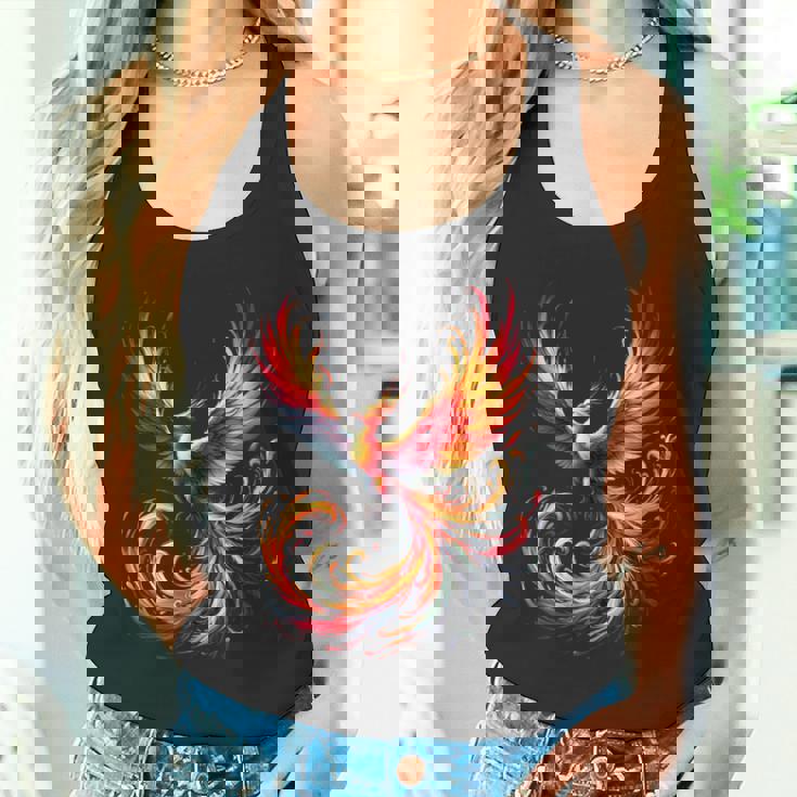 火の鳥 不死鳥 神話上の鳥 立ち上がり 再び生まれる 灰 長袖tシャツ タンクトップ