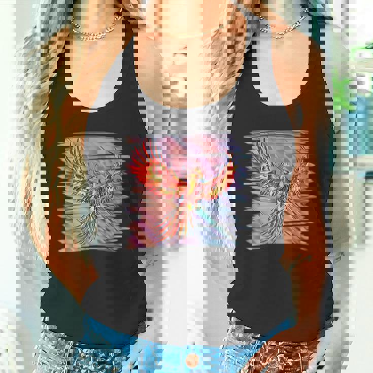 灰からのフェニックス 不死鳥 フェニックス 鳳凰 神話上の生き物 火 バード タンクトップ