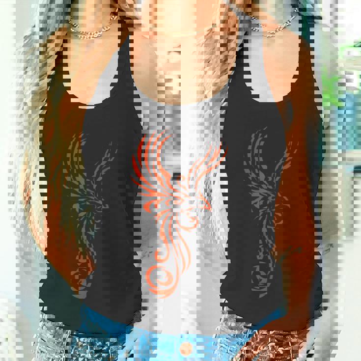 灰のタトゥー部族のモチーフから素晴らしいフェニックス。 タンクトップ