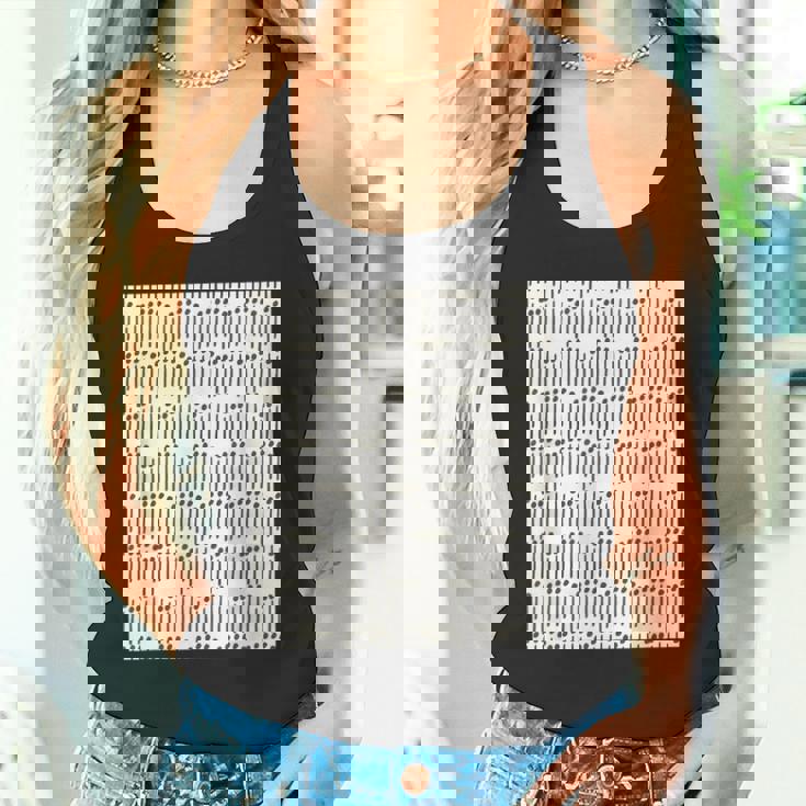 点と線 白 黒 タンクトップ