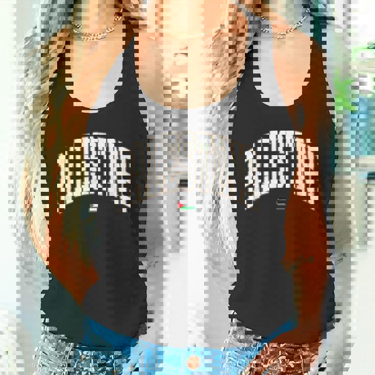 無料のパレスチナ大学代表チームフォント パレスチナの国旗を保存 タンクトップ