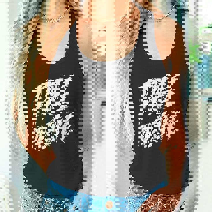 無料のパレスチナ抗議支援 ガザとエルサレムへのギフト タンクトップ