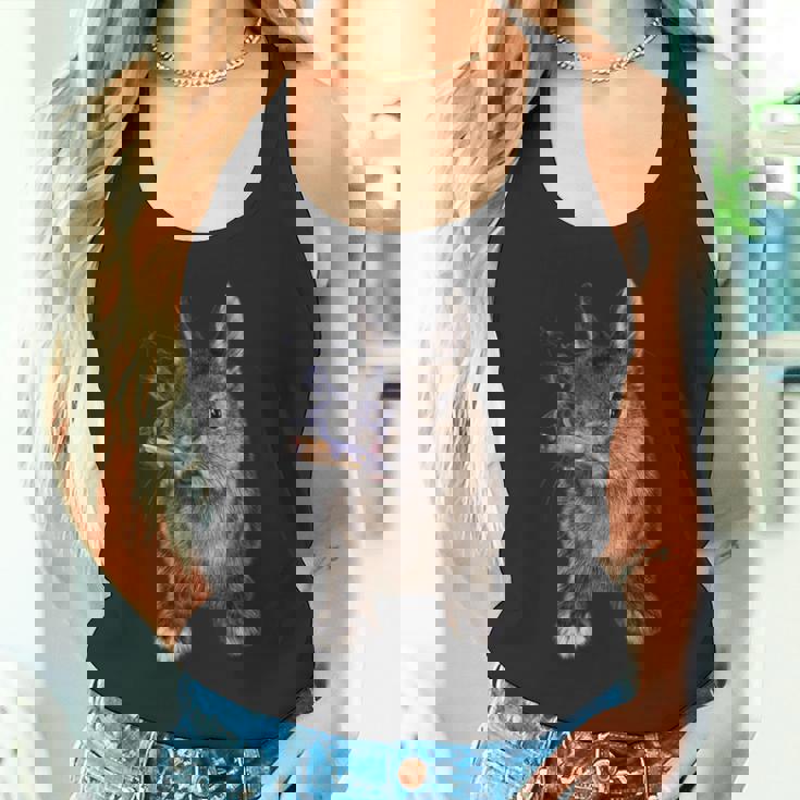 煙草を吸ううさぎ たばこ タンクトップ