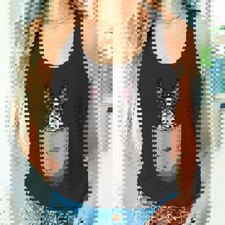 犬 365 ボストンテリア 犬 ポケット入り 犬好きのギフト タンクトップ